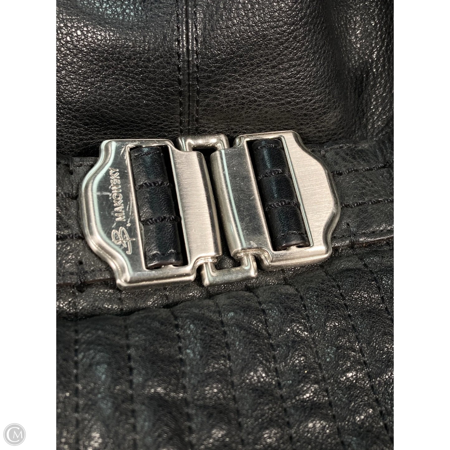 Handbag Leather By B. Makowsky, Size: Large