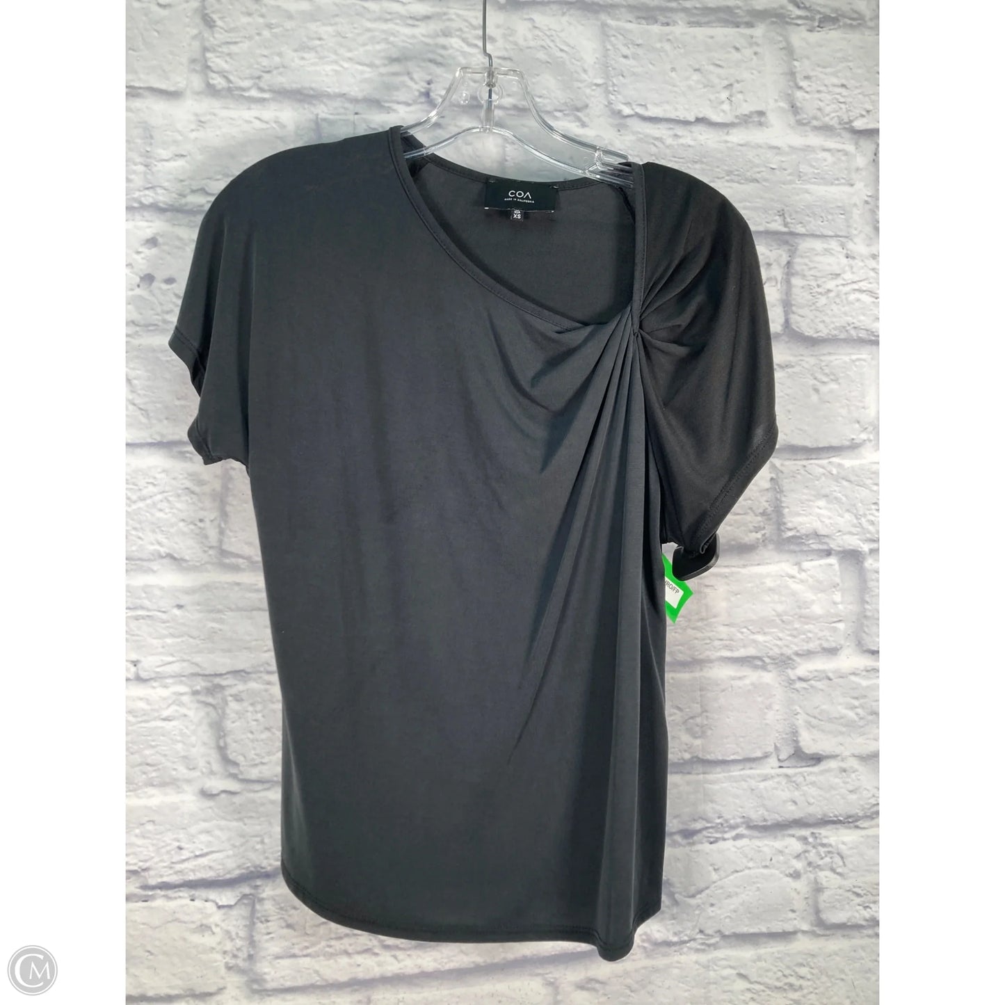 Top Short Sleeve By Anthropologie In Black, Size: Xs