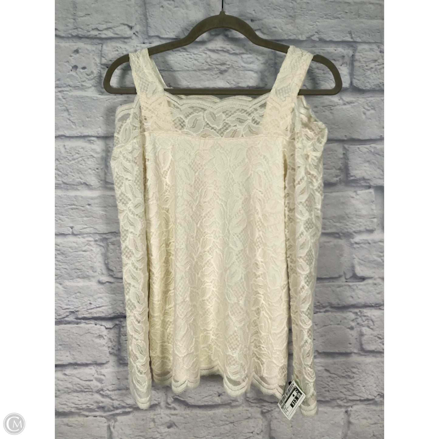 Top Long Sleeve By Chicos In Cream, Size: S