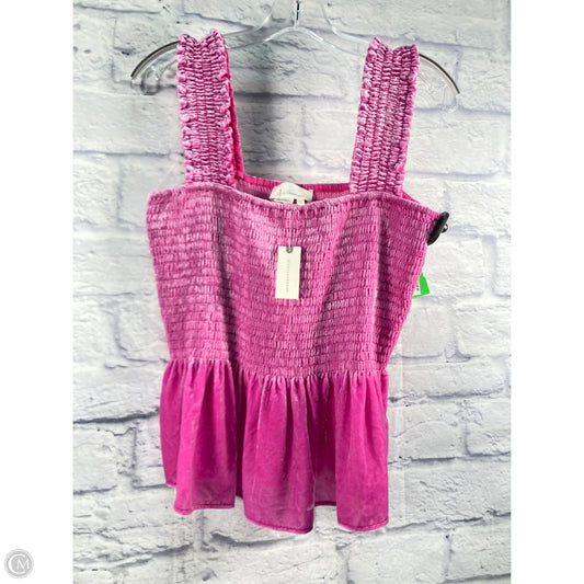 Top Sleeveless By Anthropologie In Pink, Size: L