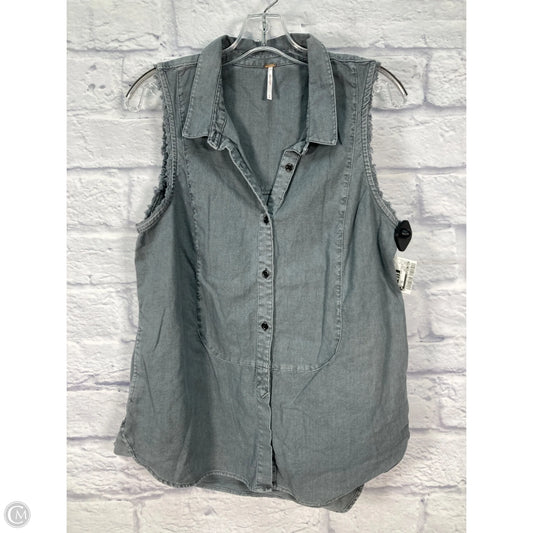 Vest Other By Free People In Grey Denim, Size: L