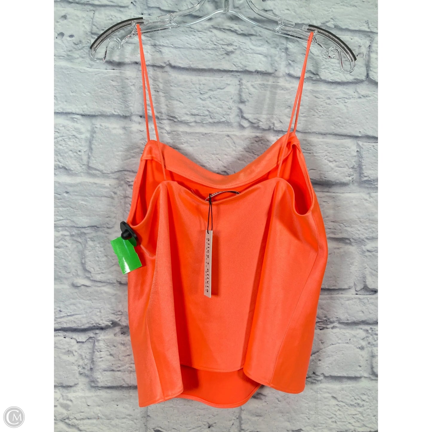 Top Sleeveless Designer By Alice + Olivia In Orange, Size: L