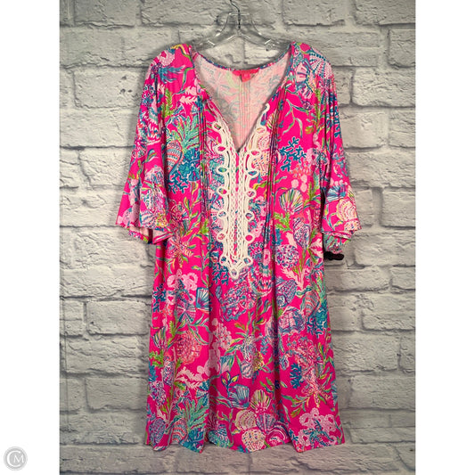 Dress Designer By Lilly Pulitzer In Floral Print, Size: L