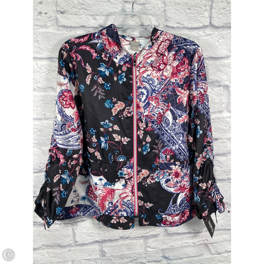 Athletic Jacket By Zenergy By Chicos In Paisley Print, Size: Xlp