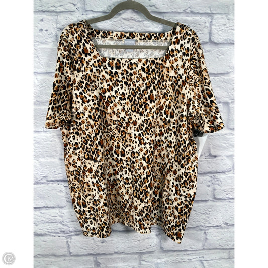 Top Short Sleeve By Chicos In Animal Print, Size: Xlp