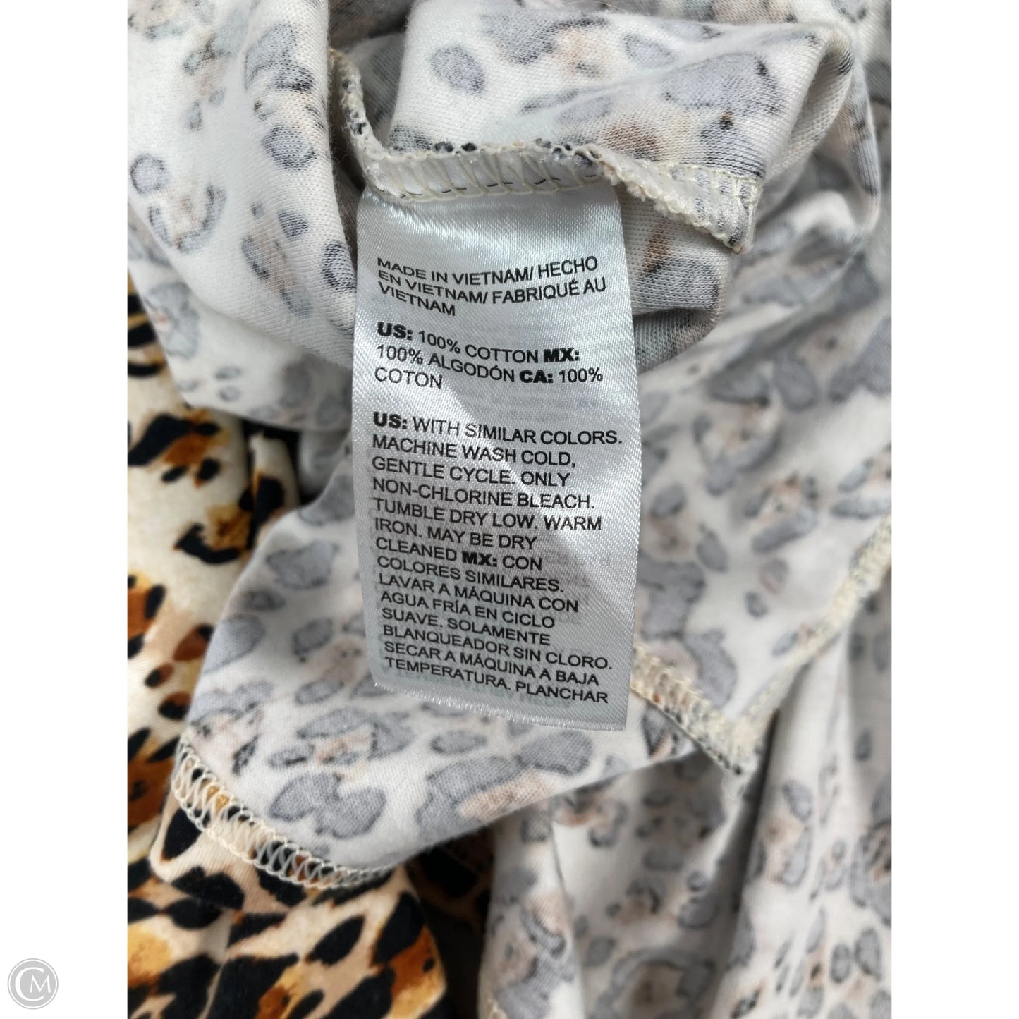 Top Short Sleeve By Chicos In Animal Print, Size: Xlp