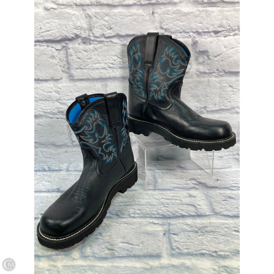 Boots Western By Ariat In Black & Blue, Size: 10