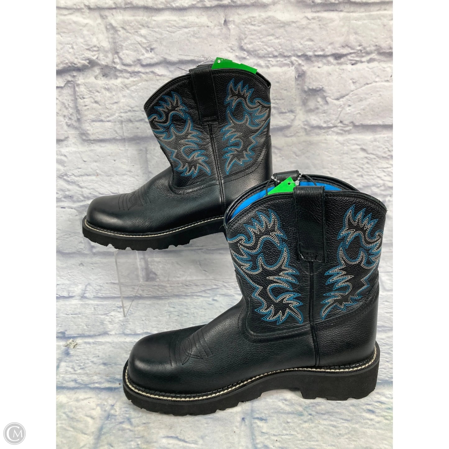 Boots Western By Ariat In Black & Blue, Size: 10