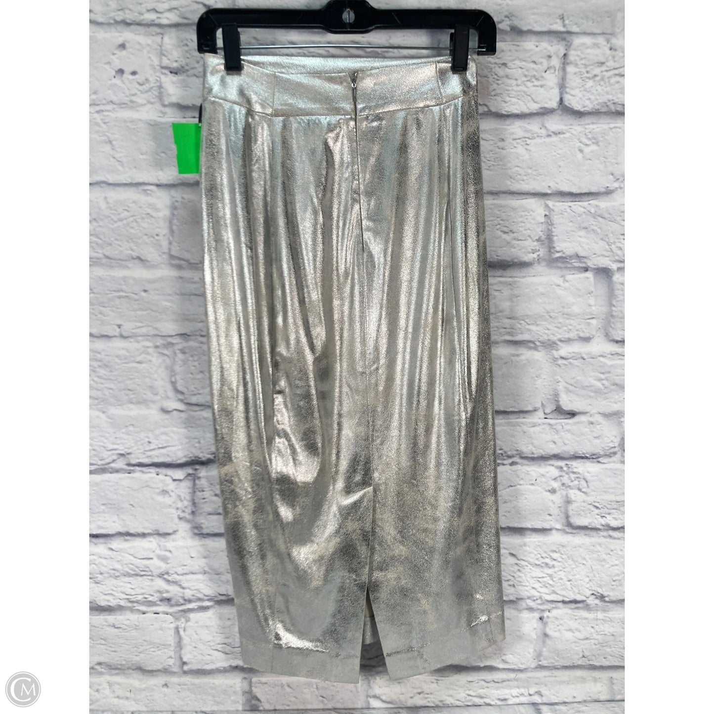 Skirt Midi By Donna Karan In Silver, Size: 4