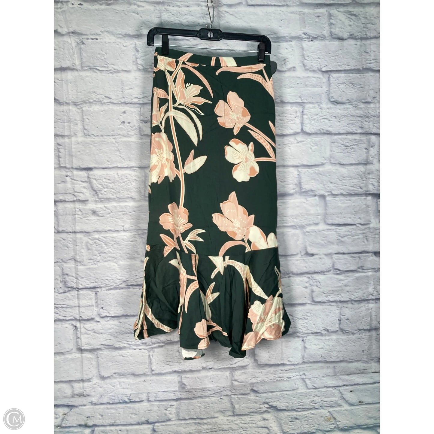Skirt Midi By Elie Tahari In Green & Pink, Size: 2