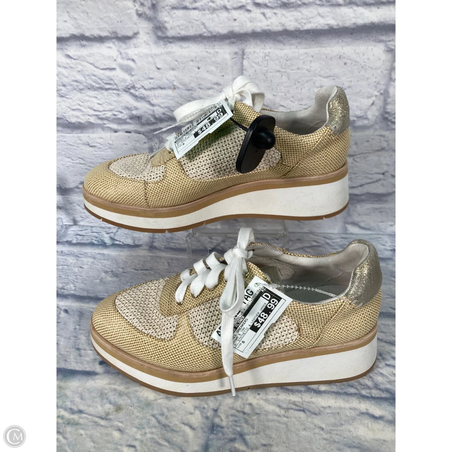 Shoes Sneakers By Donald Pliner In Brown & Tan, Size: 8