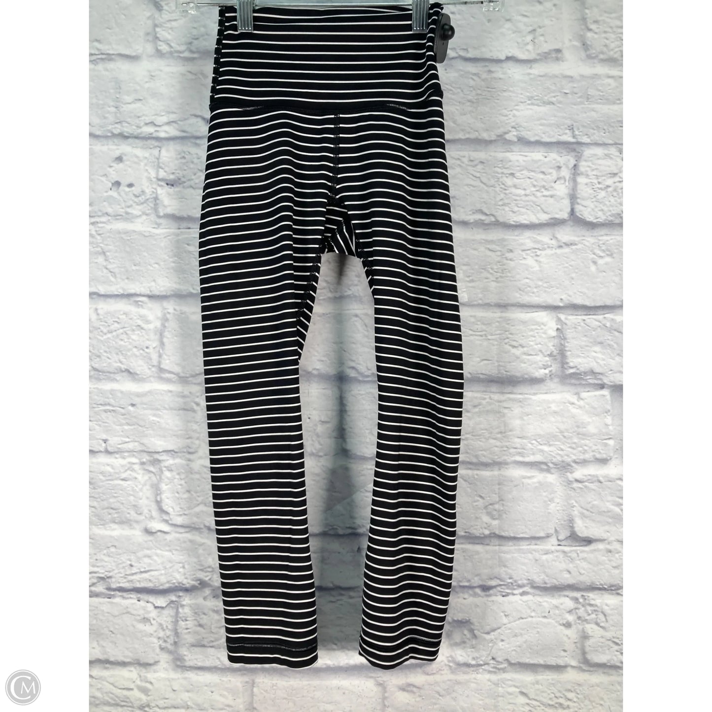 Athletic Leggings By Lululemon In Striped Pattern, Size: 2