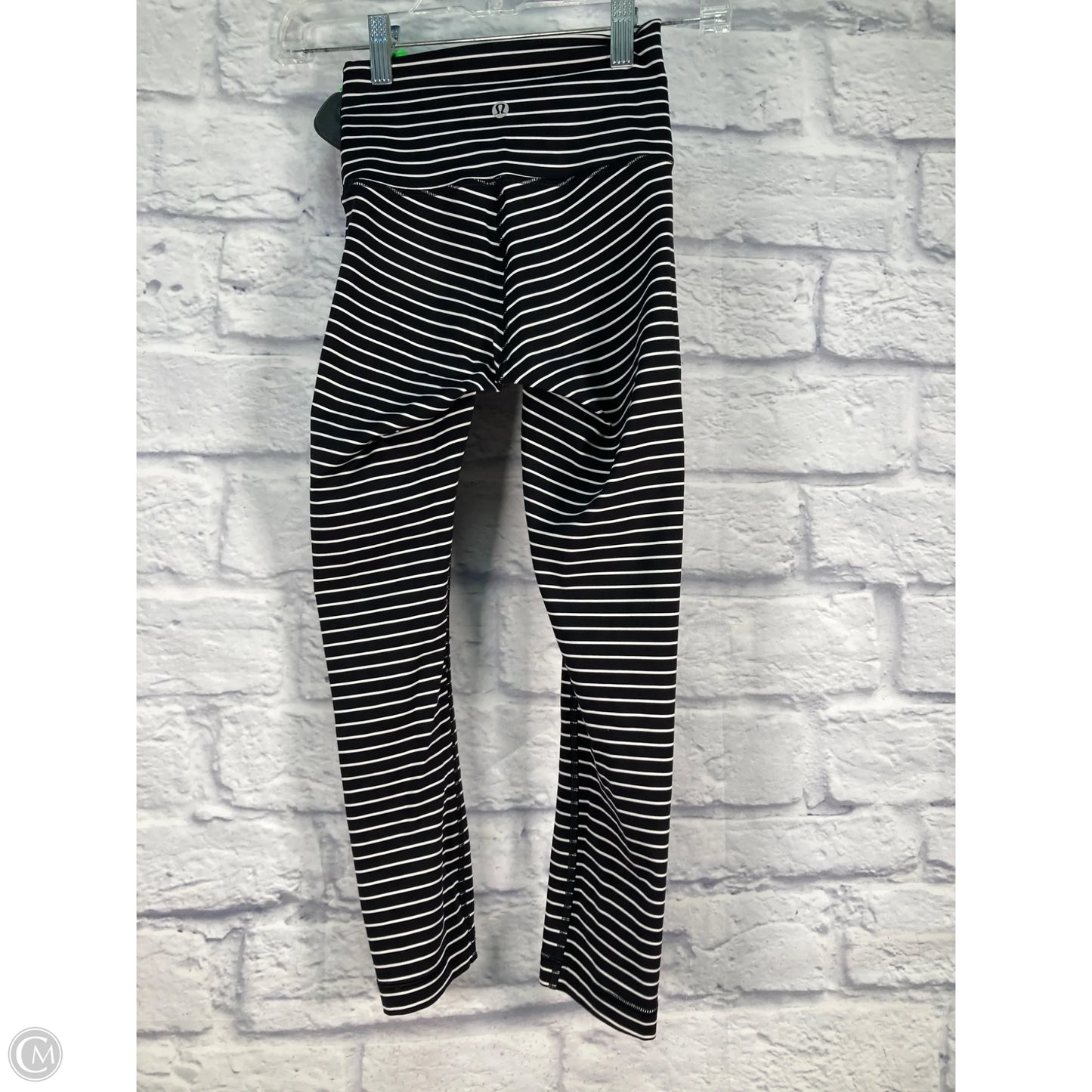 Athletic Leggings By Lululemon In Striped Pattern, Size: 2