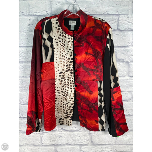 Jacket Other By Chicos In Black & Red, Size: Xl