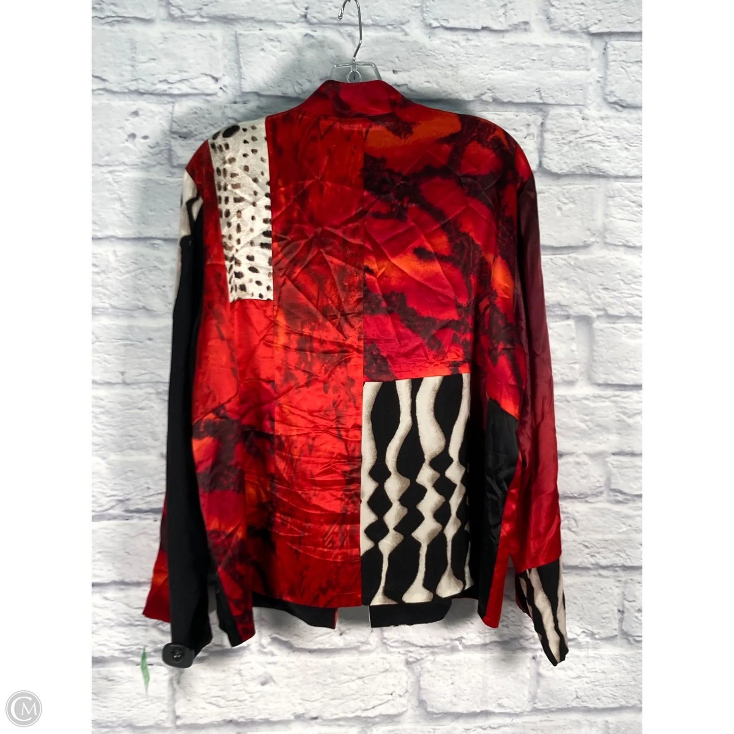 Jacket Other By Chicos In Black & Red, Size: Xl
