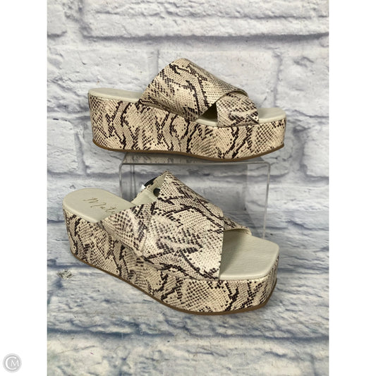 Sandals Heels Wedge By Matisse In Snakeskin Print, Size: 8