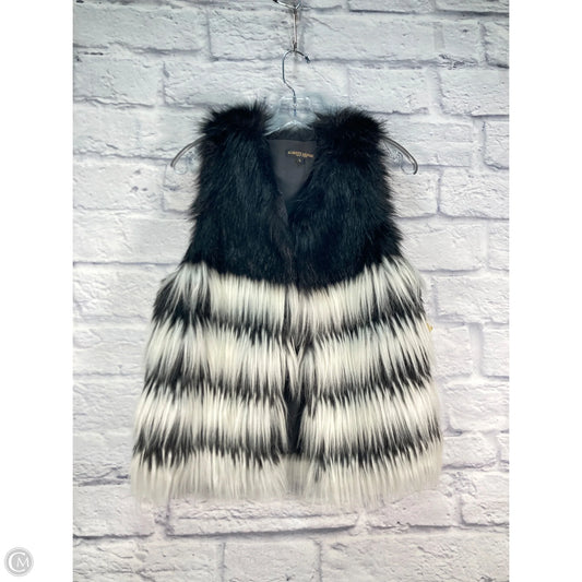 Vest Faux Fur & Sherpa By Alberto Makali In Black & White, Size: L
