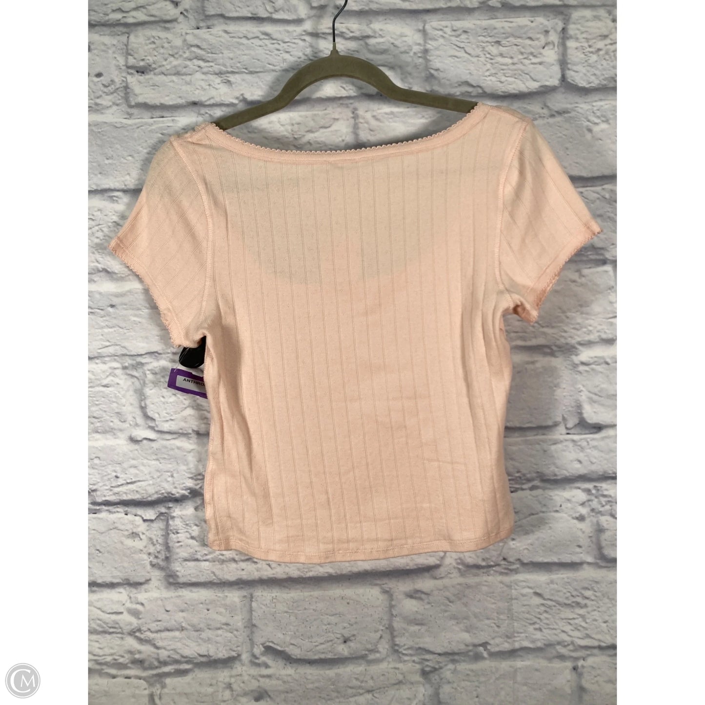 Top Short Sleeve By Free People In Pink, Size: M