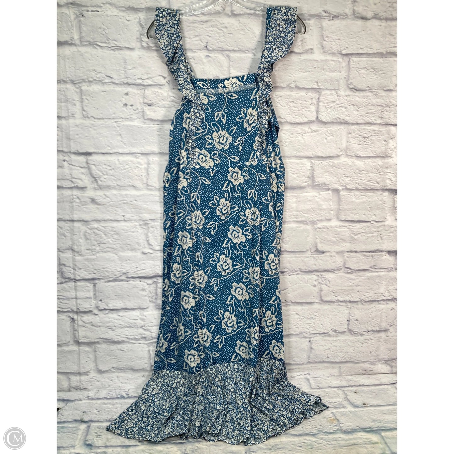 Dress Casual Maxi By Paige In Blue & Cream, Size: S