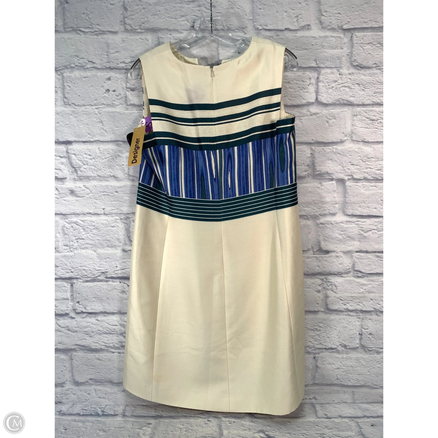 Dress Designer By Tory Burch In Blue & Cream, Size: M