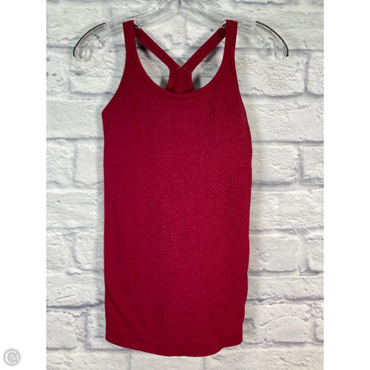 Athletic Tank Top By Lululemon In Red, Size: 4