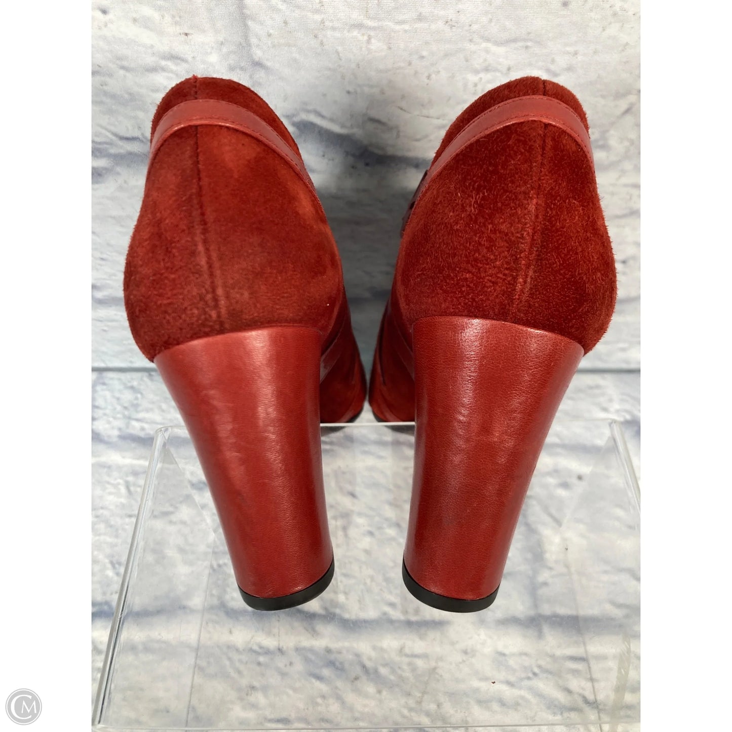 Shoes Heels Block By Clothes Mentor In Red, Size: 8.5