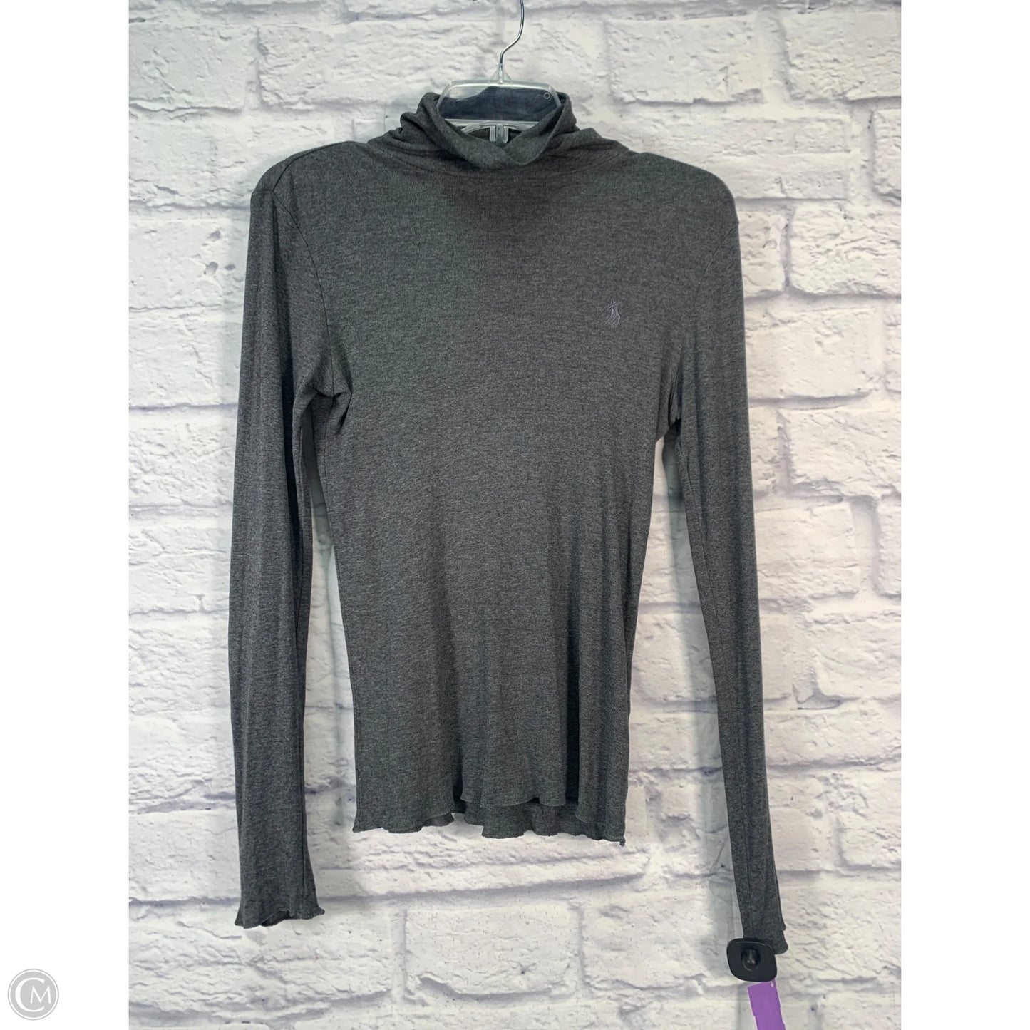 Top Long Sleeve By Ralph Lauren In Grey, Size: M