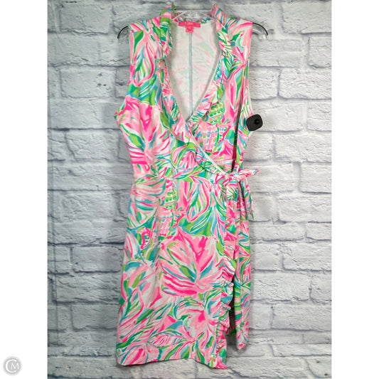 Dress Designer By Lilly Pulitzer In Green & Pink, Size: Xl