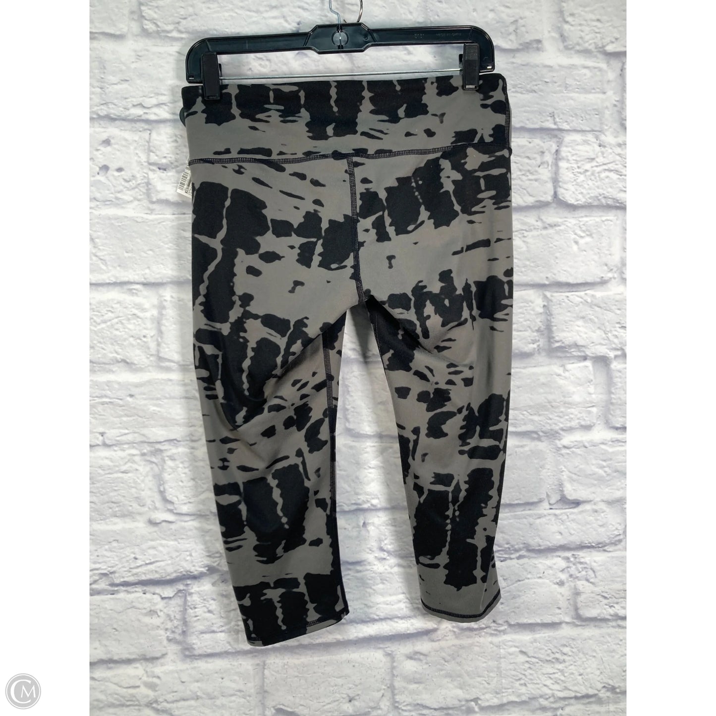 Athletic Leggings Capris By Alo In Black & Grey, Size: S
