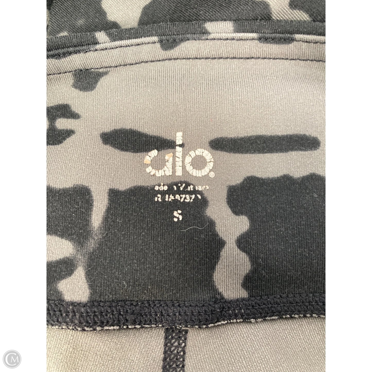 Athletic Leggings Capris By Alo In Black & Grey, Size: S