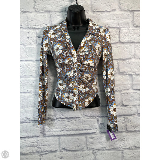 Top Long Sleeve By Maeve In Floral Print, Size: Xxs