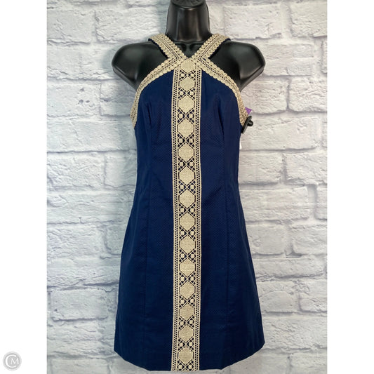Dress Designer By Lilly Pulitzer In Blue & Gold, Size: Xxs