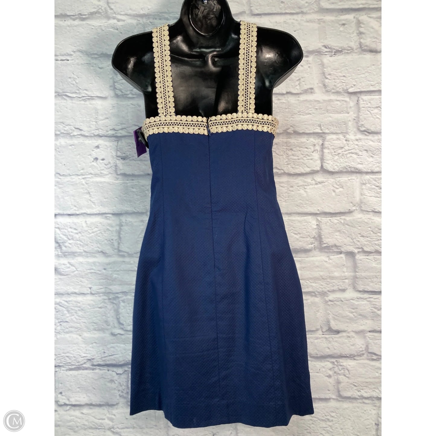 Dress Designer By Lilly Pulitzer In Blue & Gold, Size: Xxs