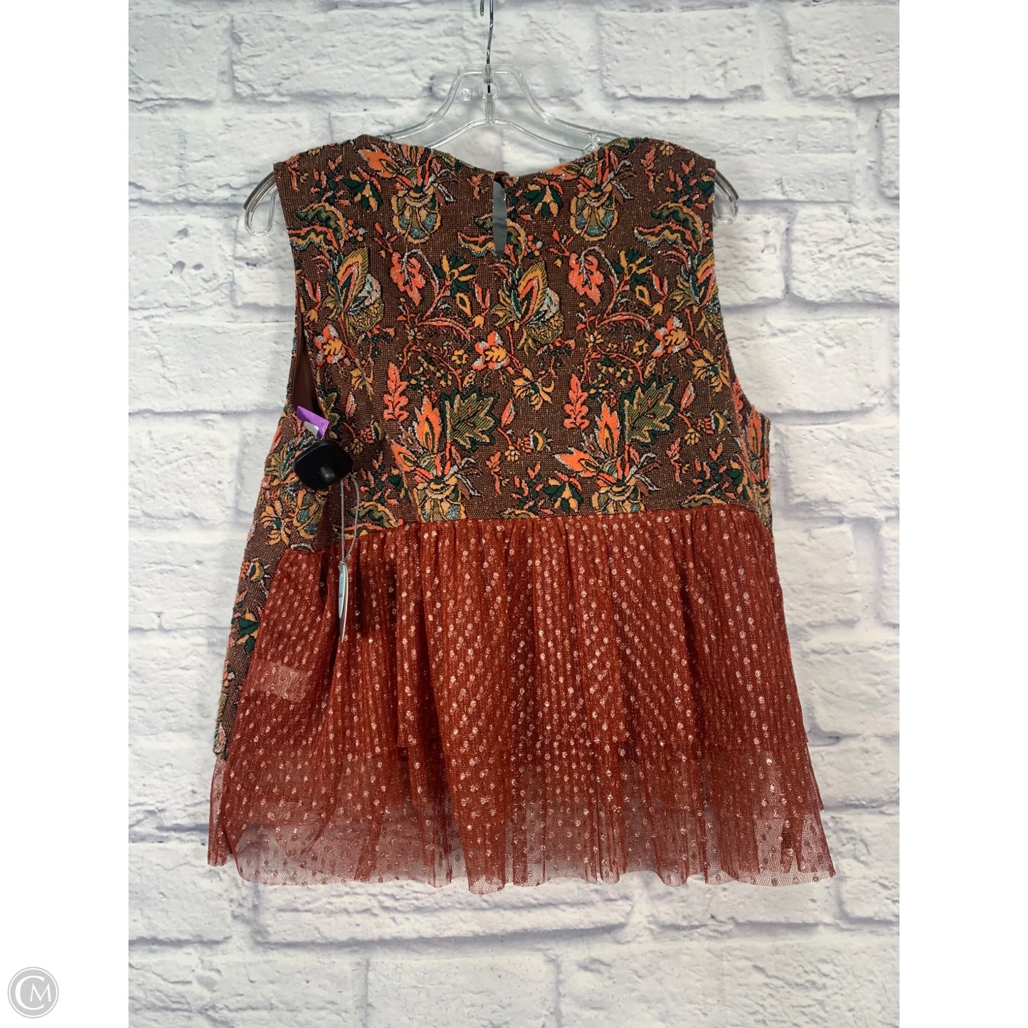 Top Sleeveless By Eva Franco In Brown, Size: L