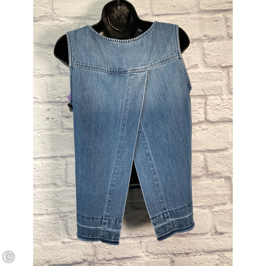 Top Sleeveless By Cloth & Stone In Blue Denim, Size: S