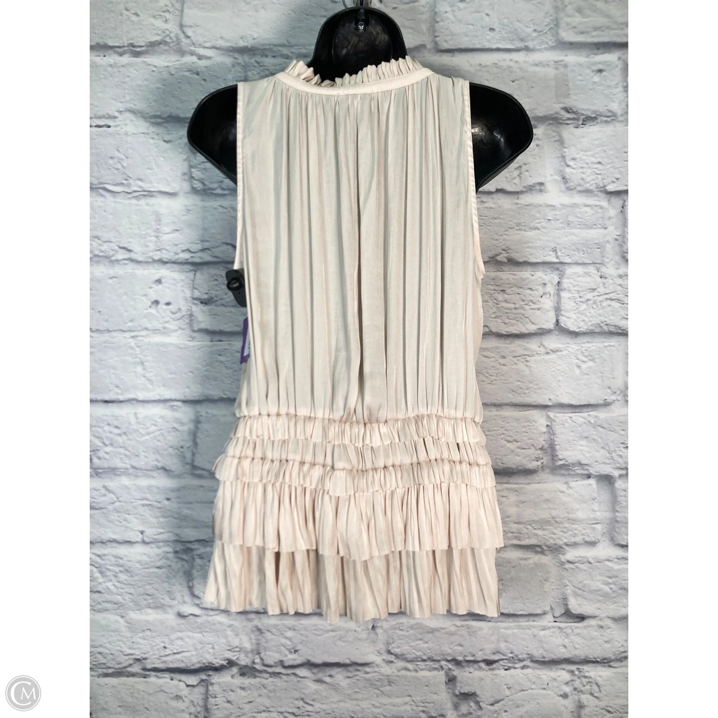 Blouse Sleeveless By Current Air In Cream, Size: Xs