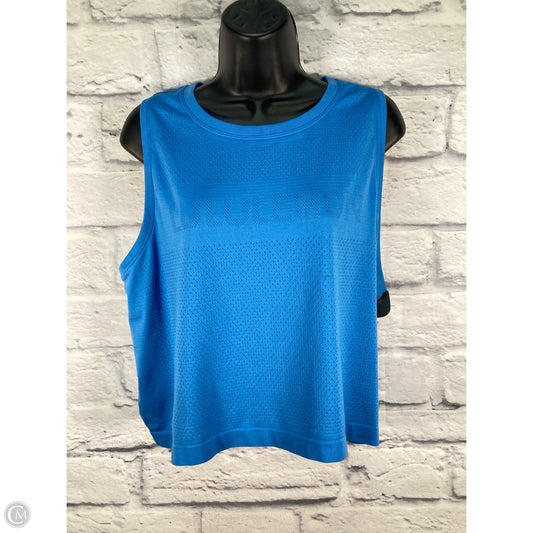 Athletic Tank Top By Lululemon In Blue, Size: M