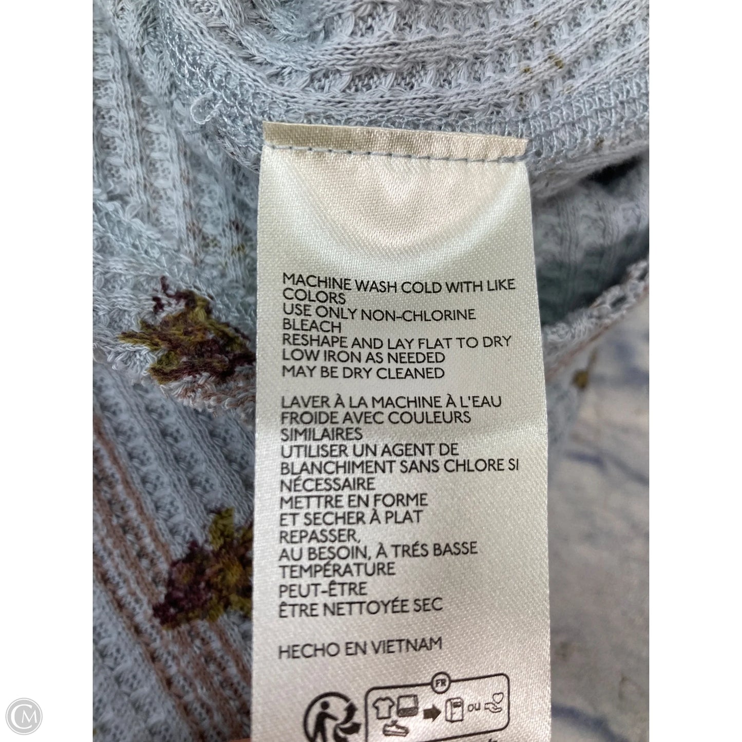 Top Long Sleeve By Free People In Blue & Brown, Size: M