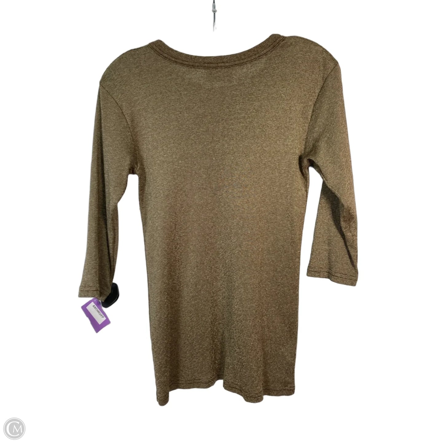 Top 3/4 Sleeve Basic By Michael Stars In Brown, Size: S