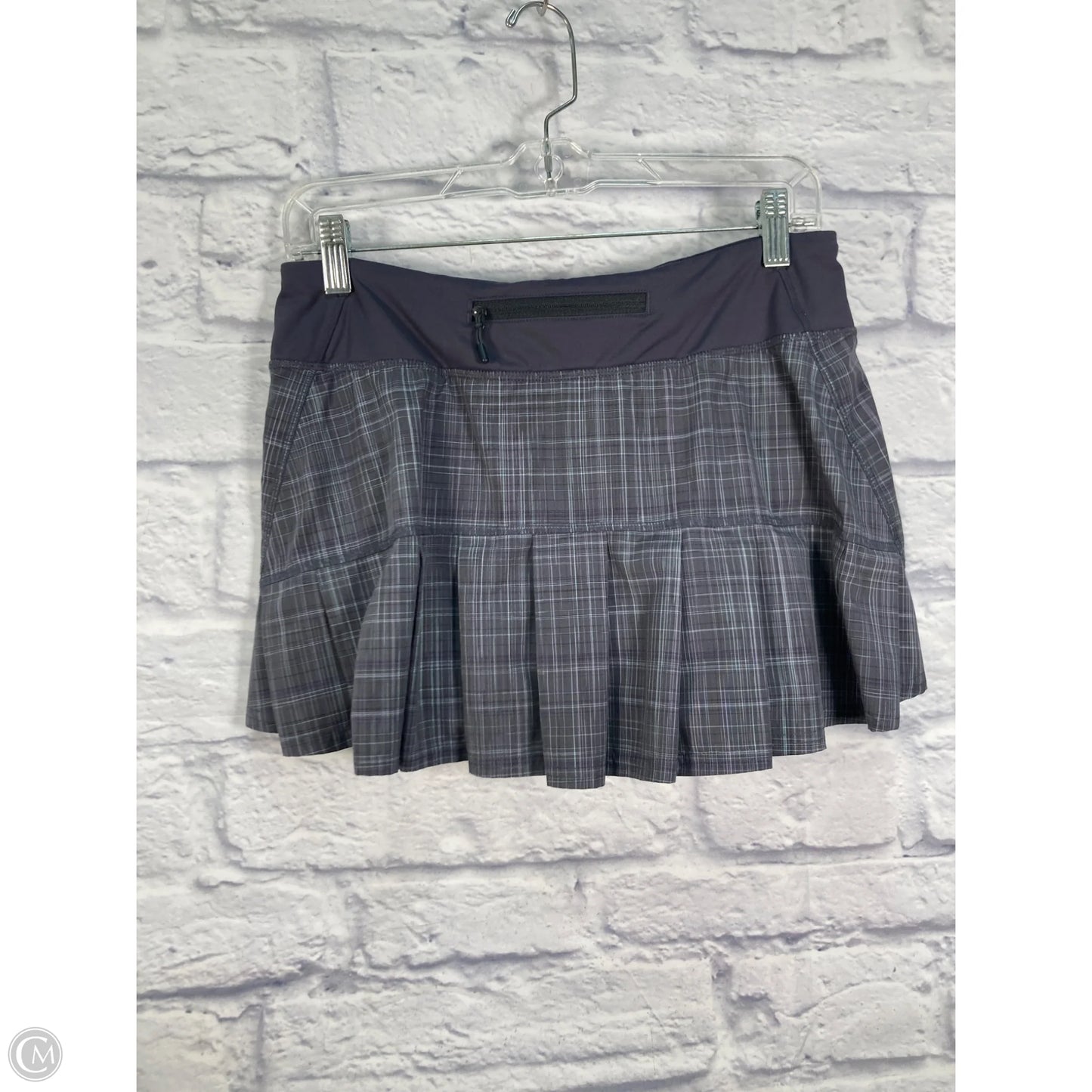 Athletic Skort By Lululemon In Checkered Pattern, Size: 6