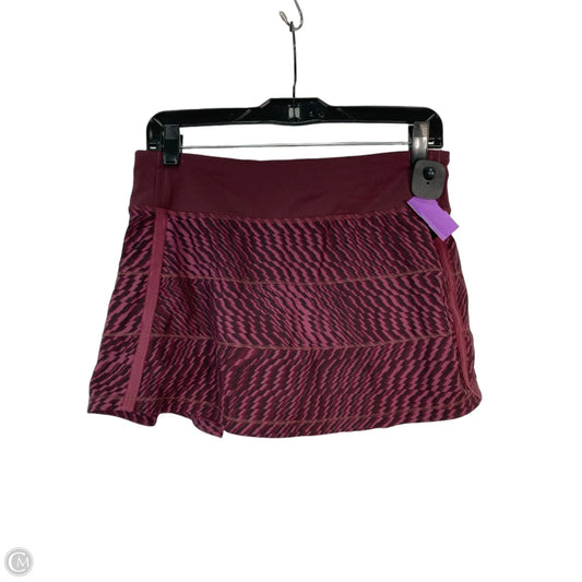 Athletic Skort By Lululemon In Black & Purple, Size: 6