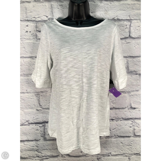 Top Short Sleeve By Chicos In White, Size: S