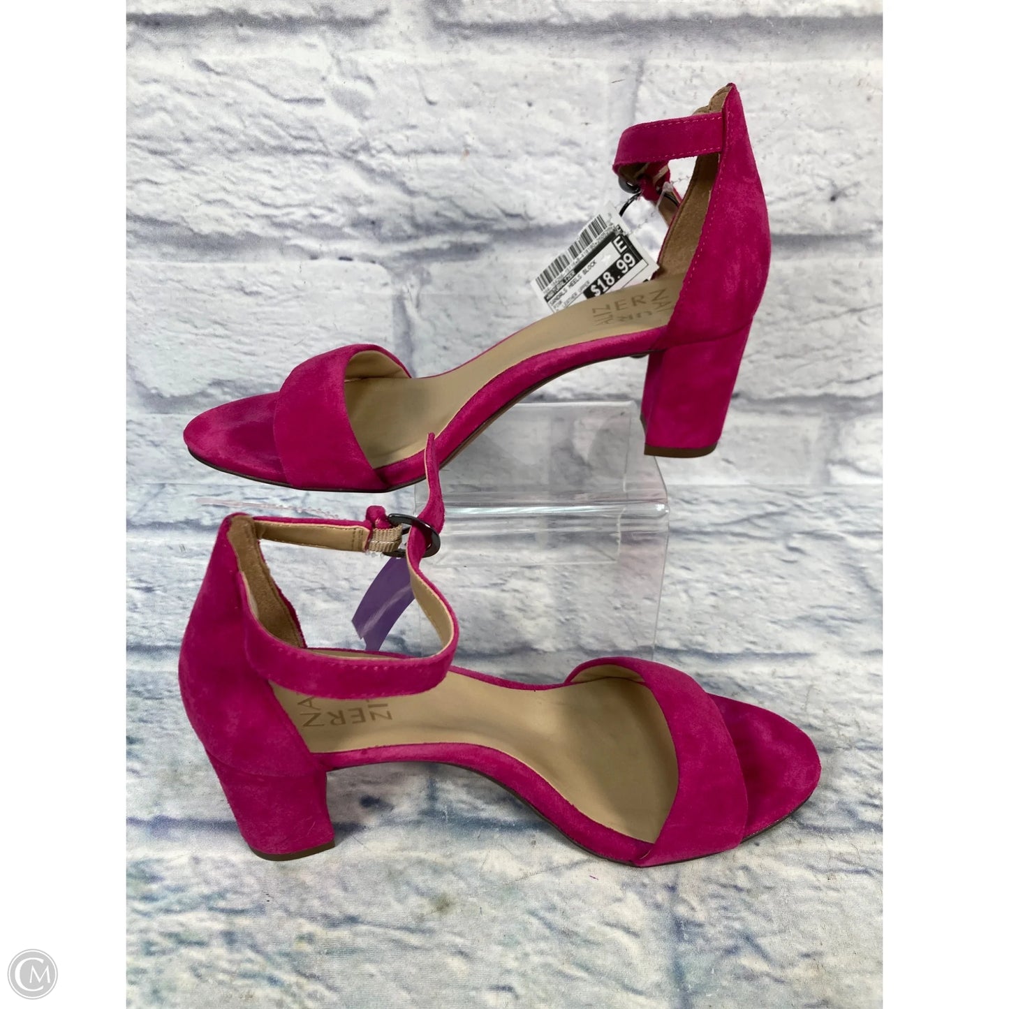 Sandals Heels Block By Naturalizer In Pink, Size: 6.5