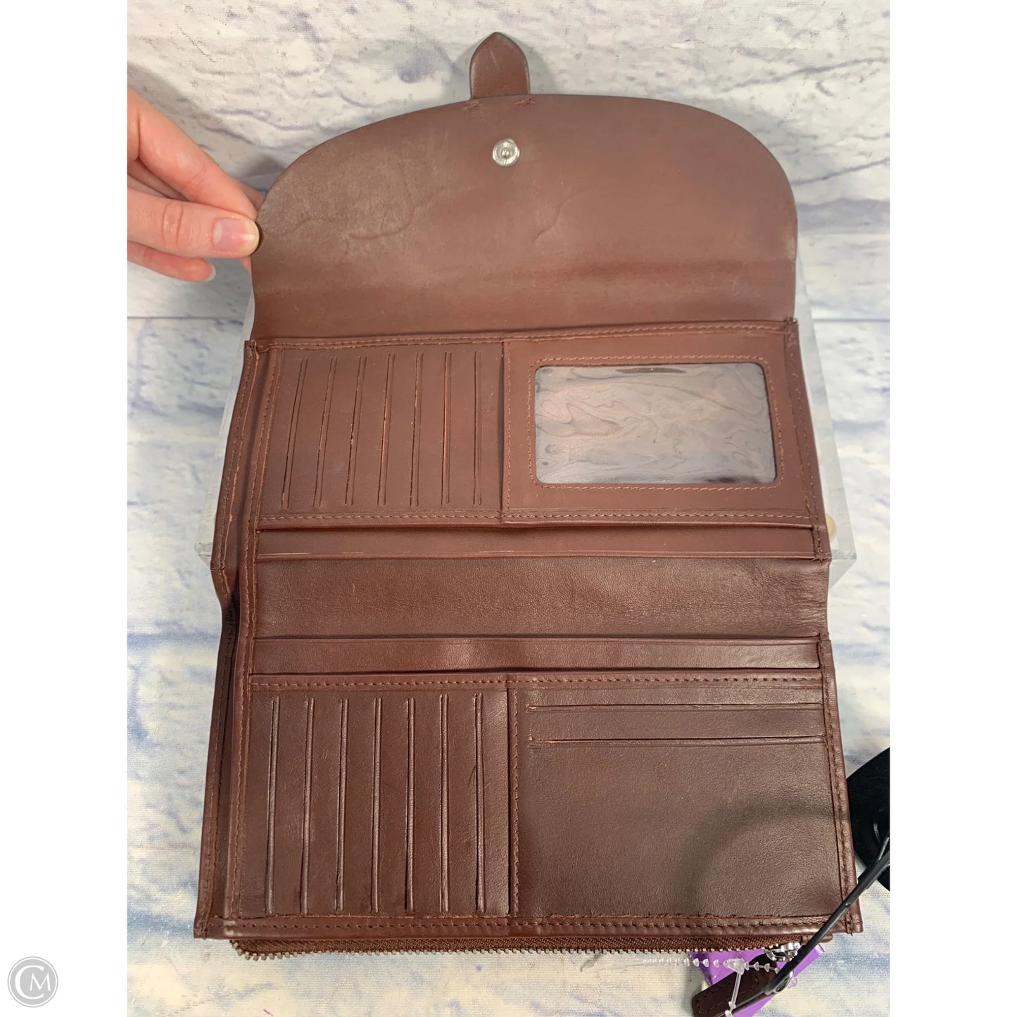 Wallet Leather By Clothes Mentor, Size: Large