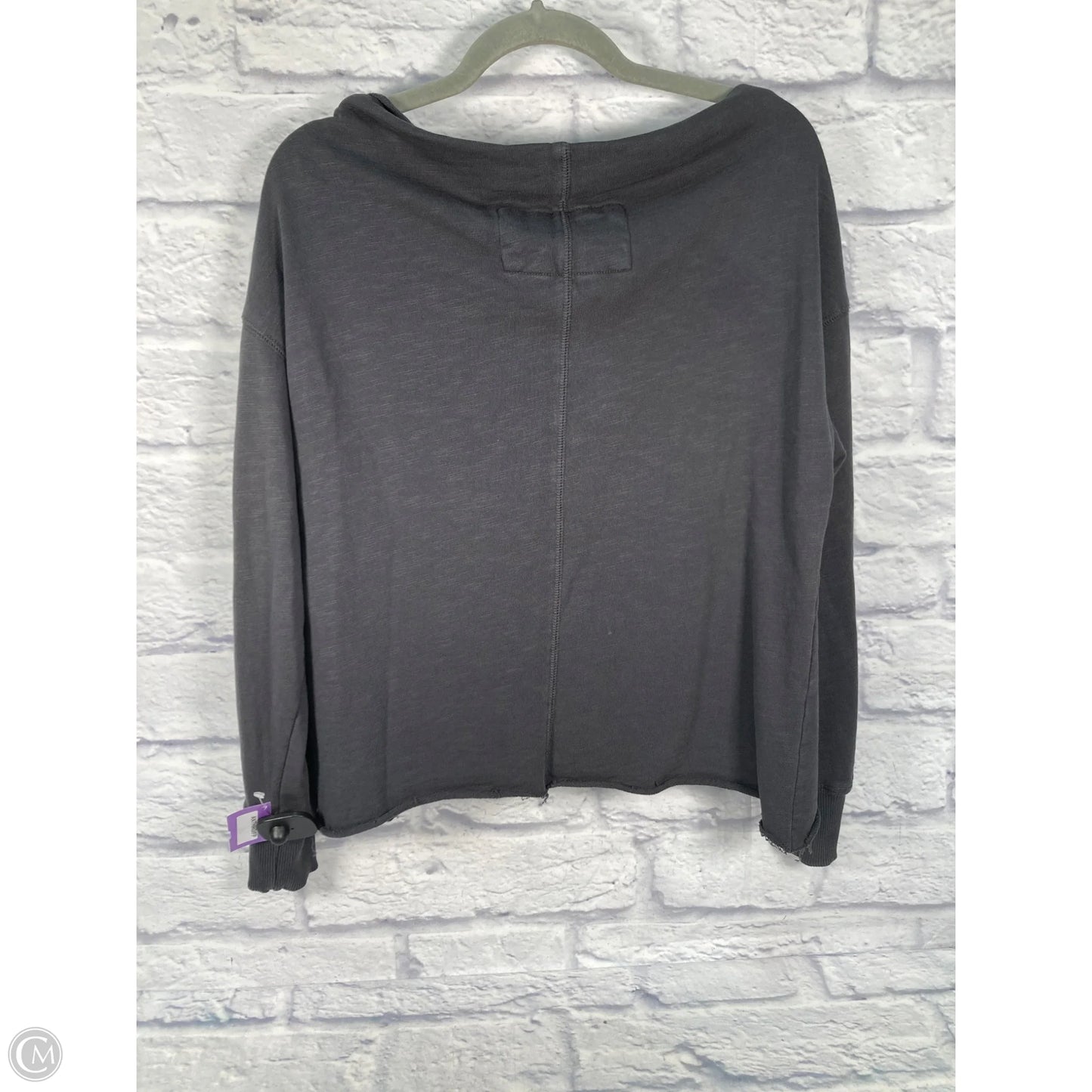 Top Long Sleeve By Pilcro In Grey, Size: M