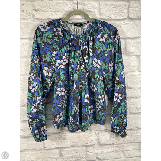 Top Long Sleeve By Rails In Blue & Green, Size: S