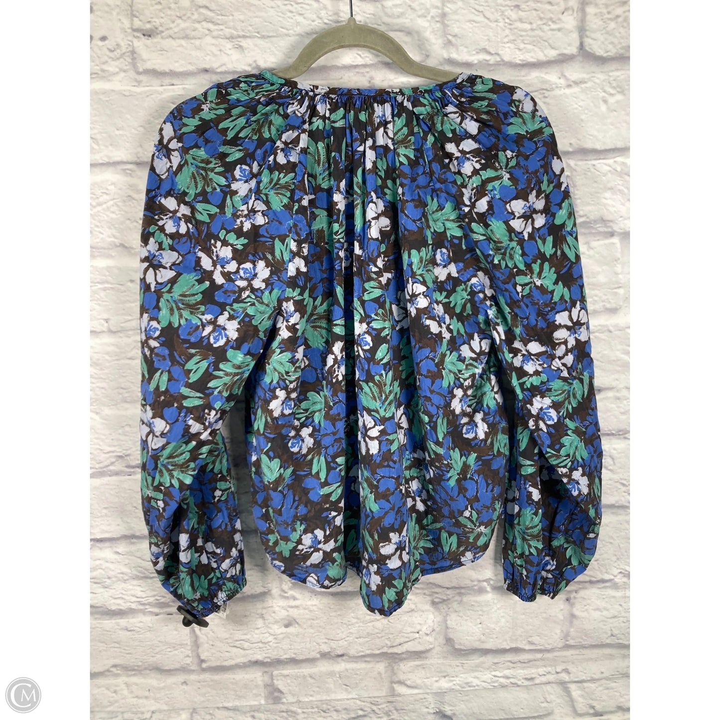 Top Long Sleeve By Rails In Blue & Green, Size: S