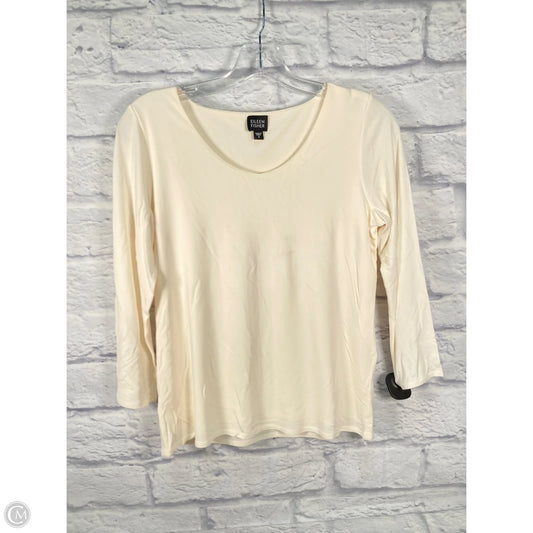 Top Long Sleeve Basic By Eileen Fisher In Tan, Size: S