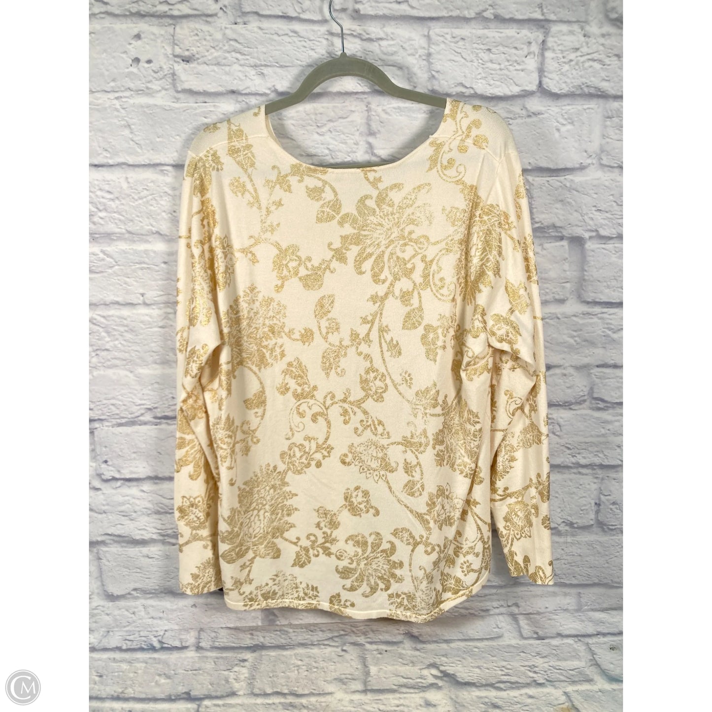 Sweater By Chicos In Gold, Size: Xl