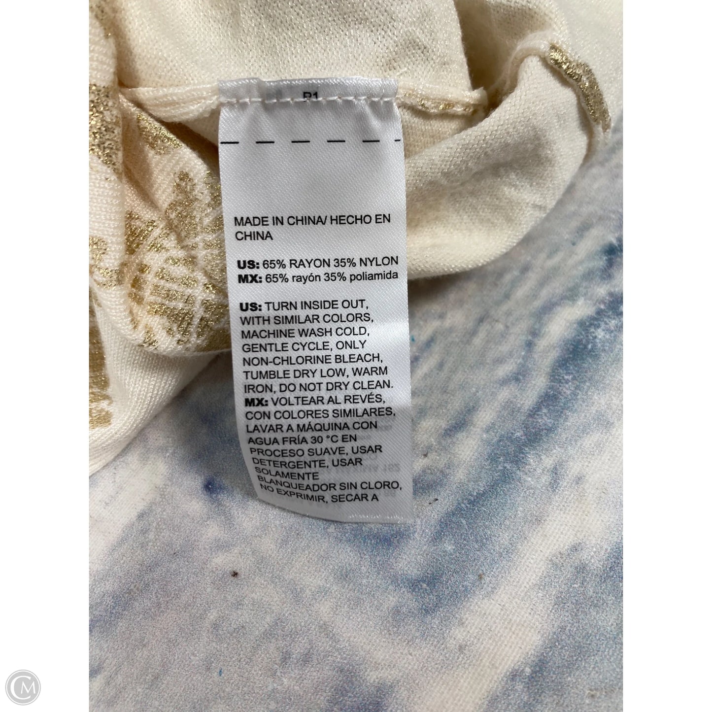 Sweater By Chicos In Gold, Size: Xl